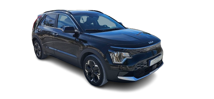 Kia e-Niro Elétrico usado preto, frente, lado direito - TJBCars Golegã